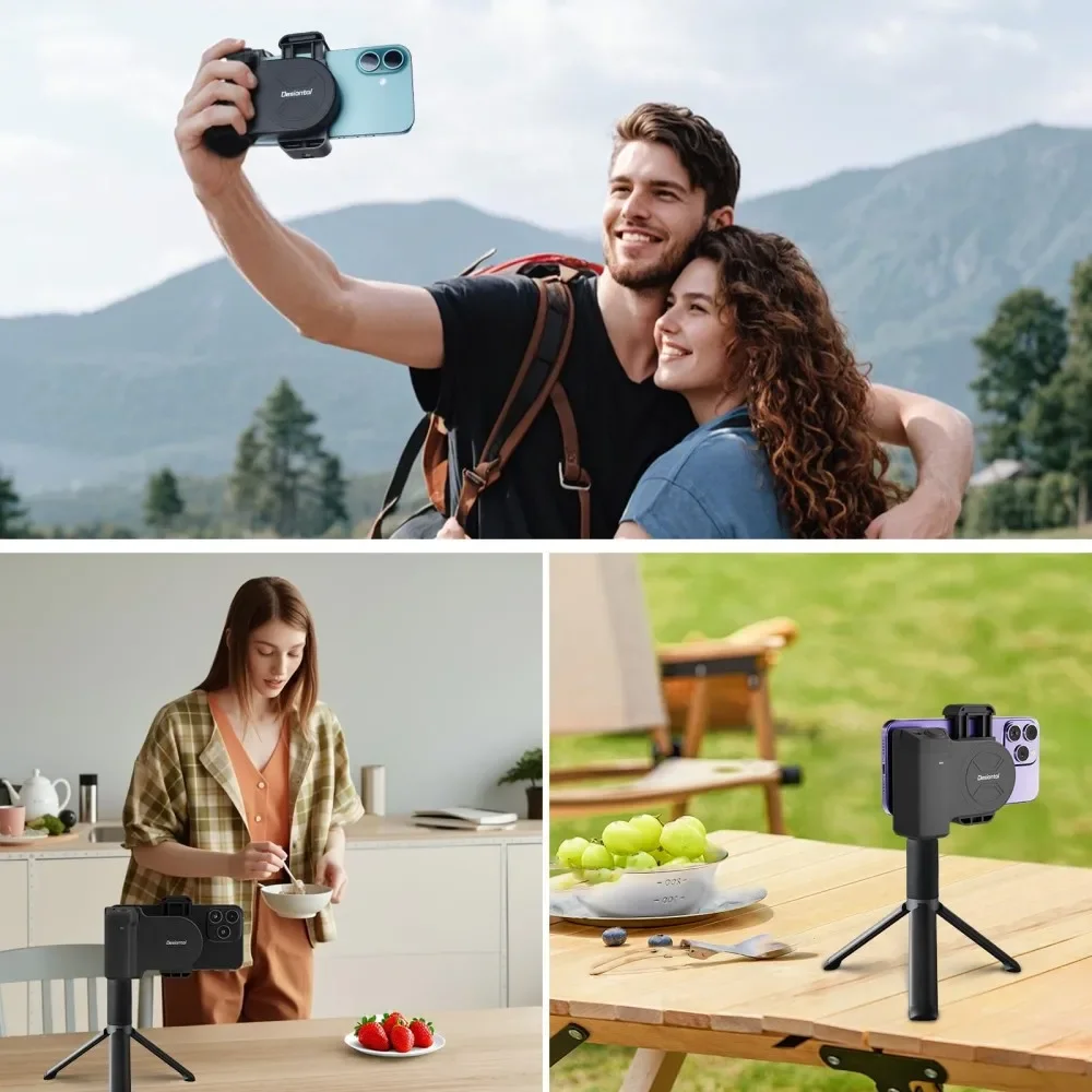 Фото Ручка для селфи для смартфона, ручка для камеры телефона со съемным затвором и пультом дистанционного управления для iPhone 16/15/14, аксессуар для видеоблогов №2