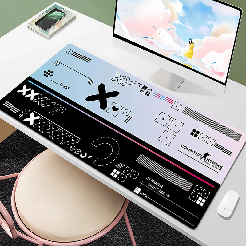 

CS Pc Gaming Mouse Pad 900 × 400 Office Accessories for Desk Mat Gamer Cabinet Deskmat Mousepad Anime Table Computer Mausepad
