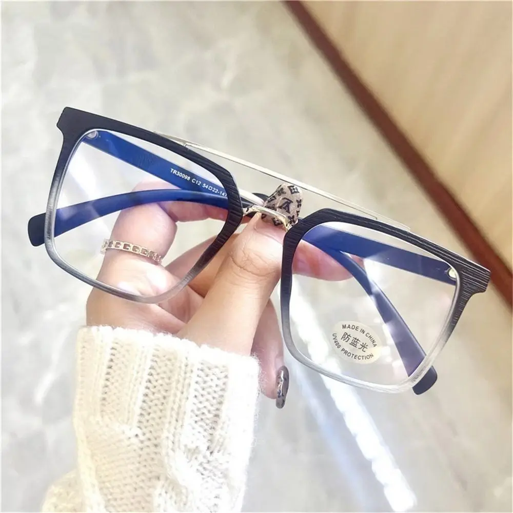 

Очки Квадратные антибликовые для мужчин и женщин, оптические аксессуары в металлической оправе, двойной мост, TR90