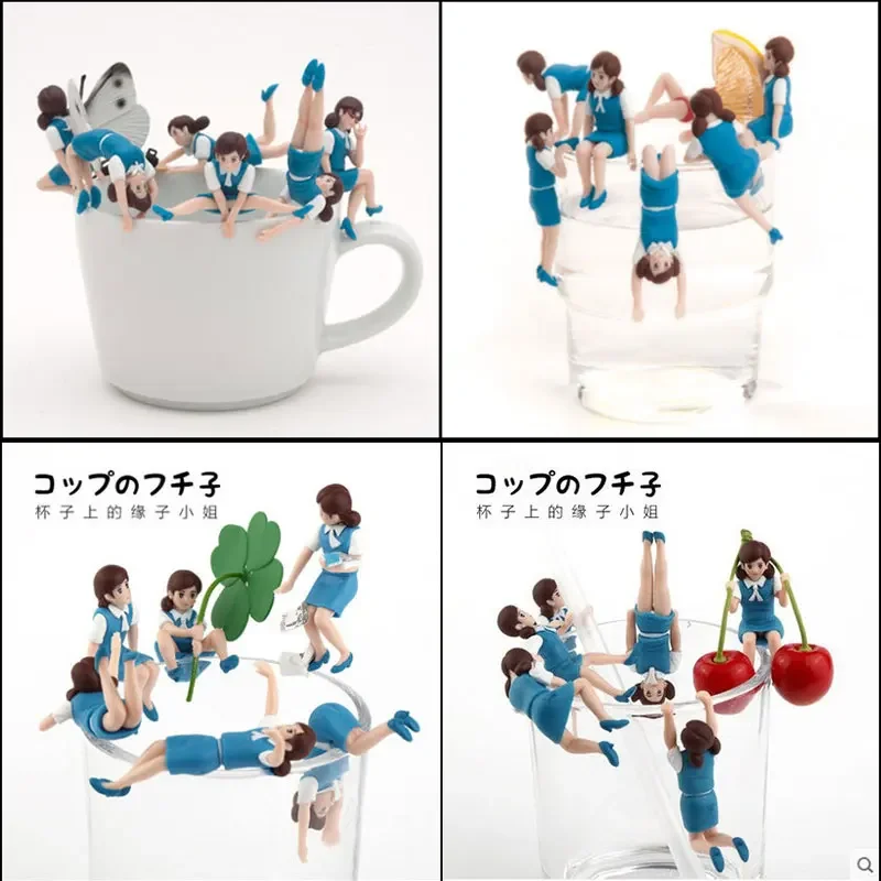 

Japanese Real Edition Twisted Egg Scale Model The Cushion on The Cup Miss Marginal Desktop Collection
