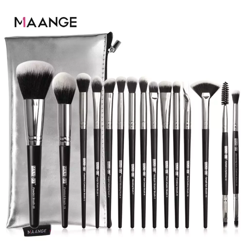 

NEW2023 15Pcs Makeup Brushes Set Cosmetic Foundation Powder Blush Eyeshadow Lip Kabuki Blending Make Up Brush Beauty Tool