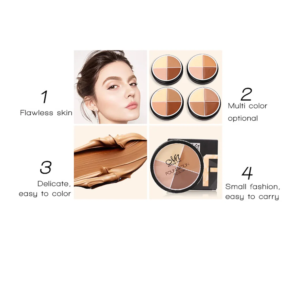 4-цветный профессиональный консилер для макияжа тональный крем лица красочная