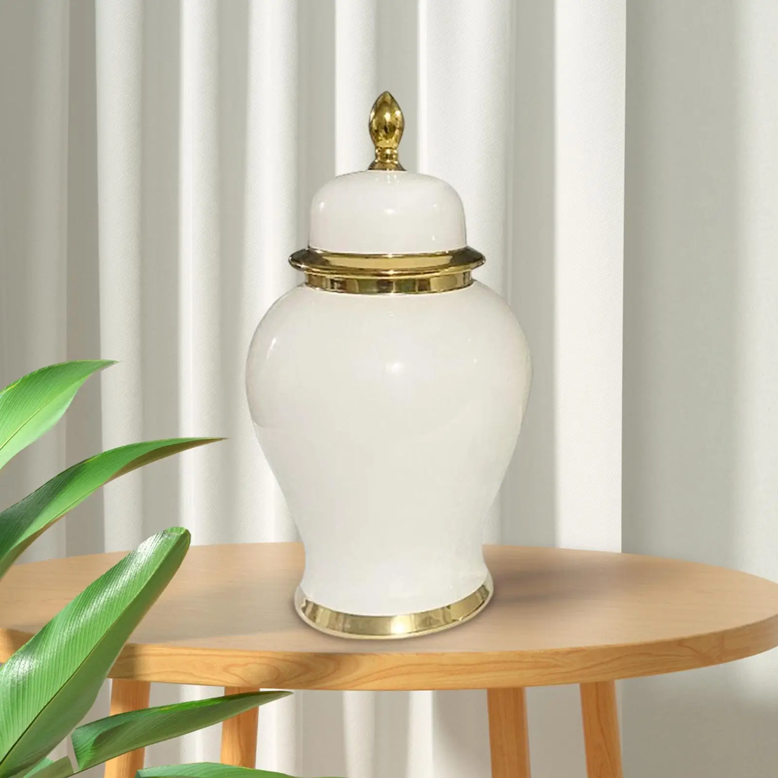

Porcelain Ginger Jar Storage Jar Ceramic Vase Temple Jar for Desktop Gift