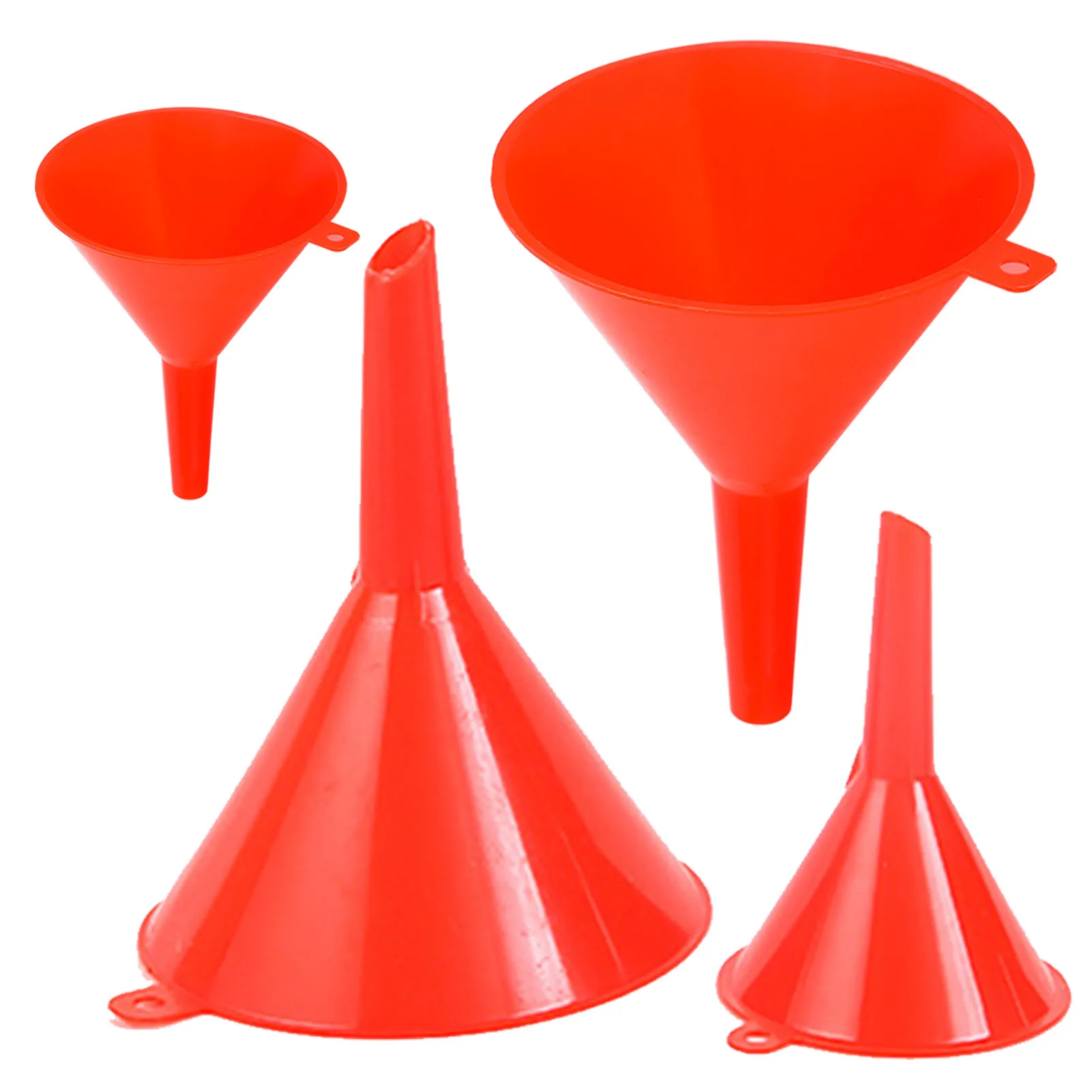 

4pcs/set Kitchen Funnel Lab Flask Powder For Filling Bottles Outdoor Camping PP Wide Mouth Home Dishwasher Safe Liquid Transfer