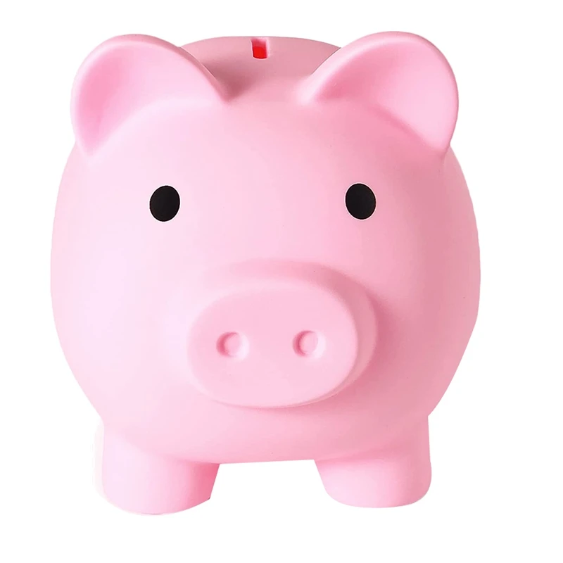 

Large Piggy Bank, Unbreakable Plastic Money Bank, Coin Bank for Girls and Boys, Practical Gifts for Birthday(Pink)