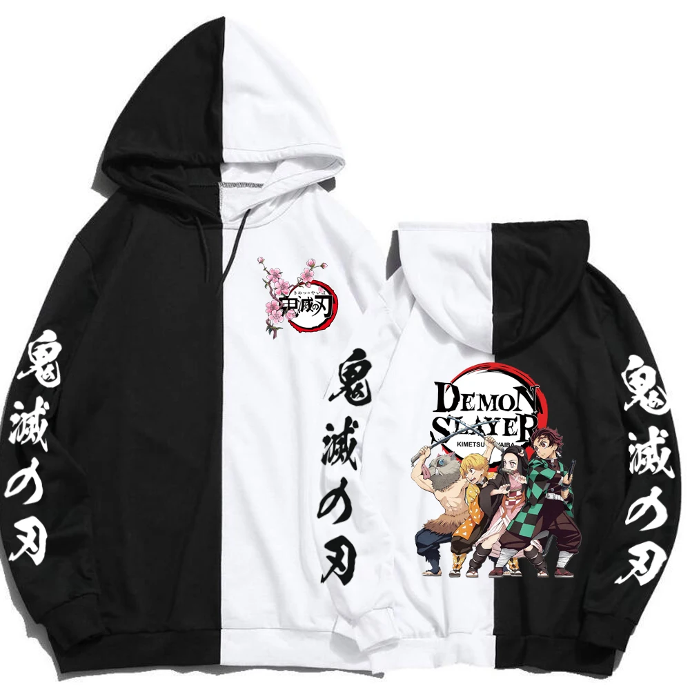 

Anime Demon Slayer Hoodie Pullovers Kimetsu No Yaiba Sweatshirts Long Sleeve Hip Hop Streetwear