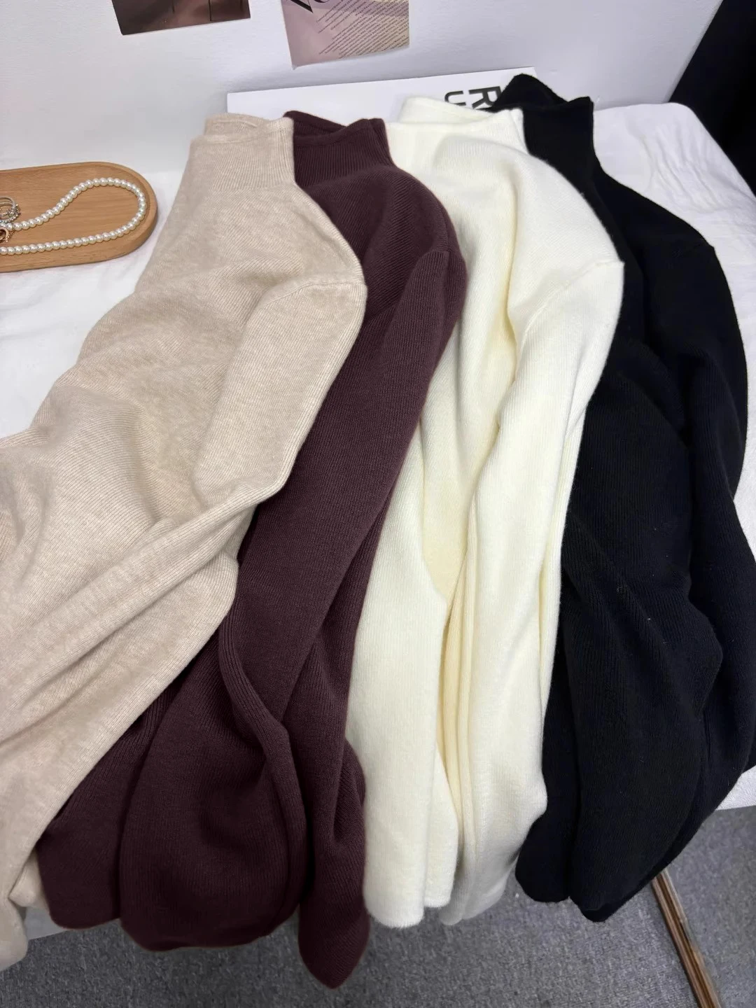 Тотоо Бай С! Воротник-стойка с воротником-стойкой утягивающий вязаный женский