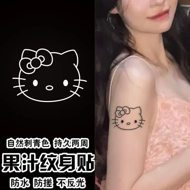 

Милые Мультяшные аниме стикеры с татуировками Hello Kitty детские Новые Kawaii водонепроницаемые стикеры аниме СТИКЕРЫ пакет стикеров