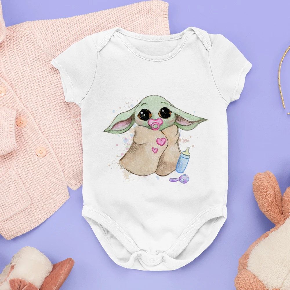 Комбинезон Disney Bebe для девочек и мальчиков детский комбинезон Yoda Kawaii Harajuku модный