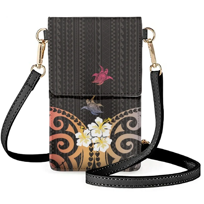

2023 Hot Bohemia Print Touch Screen Cell Phone Purse Smartphone Crossbody PU Leather Wallets Handbag for Female Casual Women