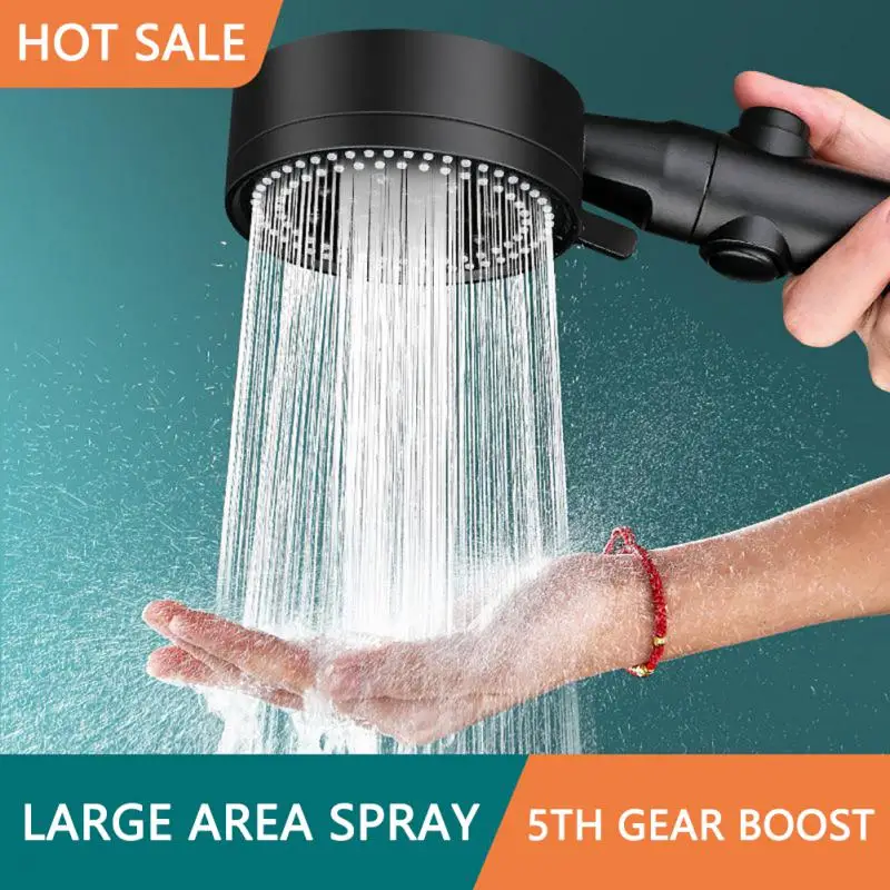 

Spray Nozzle Home 5 Modes Showerhead Shower Mixer Bathroom Accessories Bath Faucets Shower Head One-key Stop Water Saving