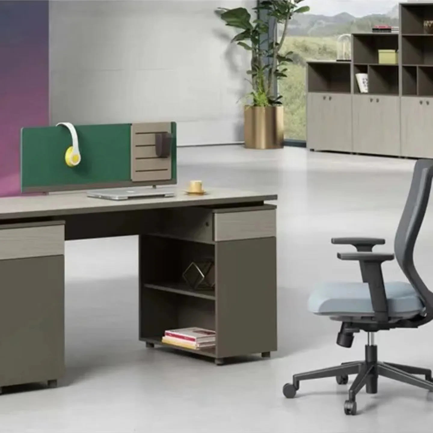 Kommerzielle Möbel Benutzer definierte Luxus Moderne Executive Office Schreibtische Modulare Brug station Studiert isch