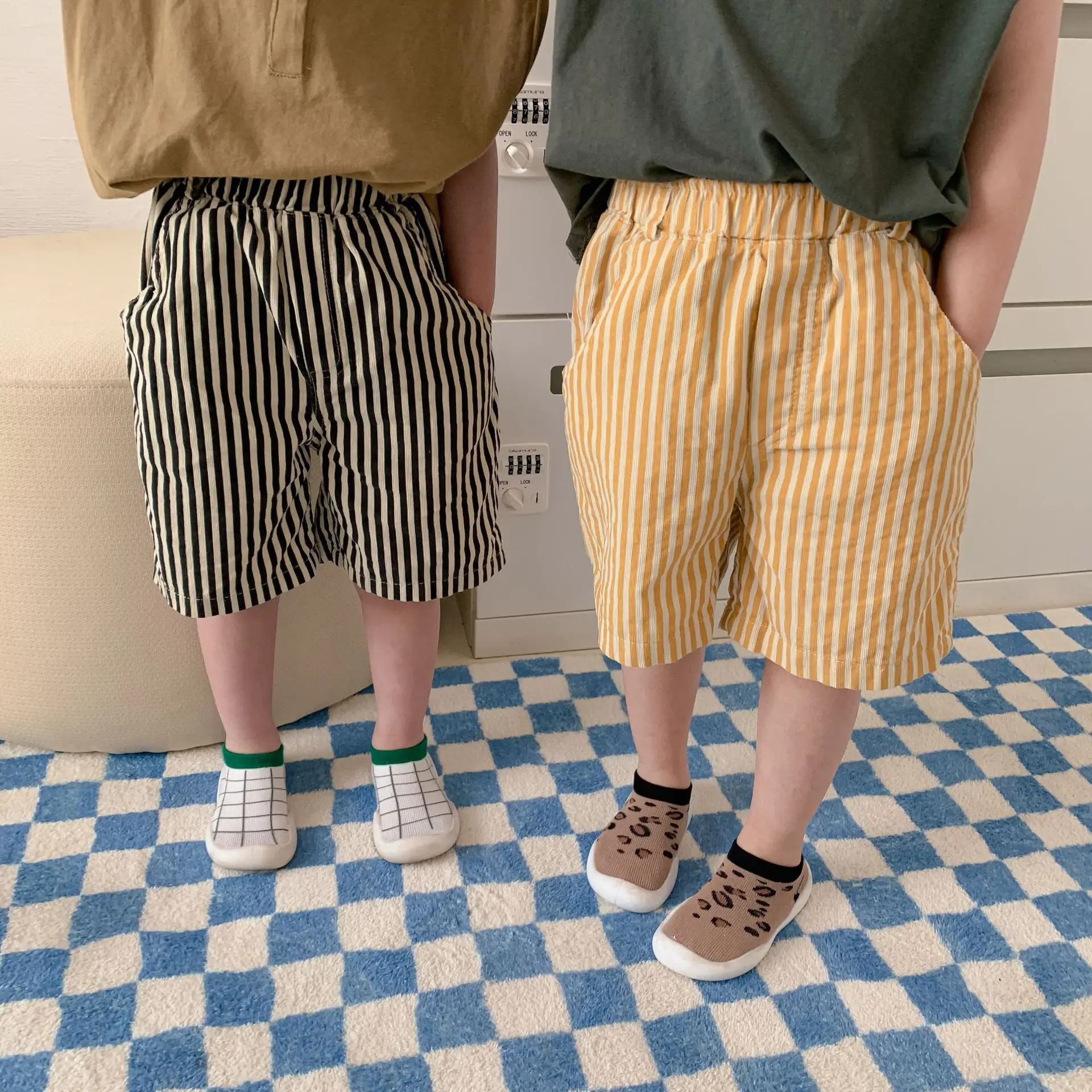 

Fashion Stripe Straight Short Pant Of A Baby Boy All-match Cotton Toddlre Girl Shorts Children Latest Summer Clothes