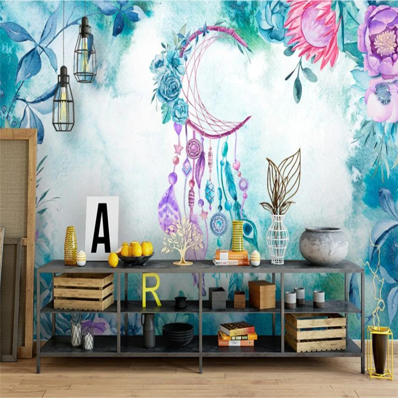 Самоклеящиеся обои Скандинавская Современная художественная роспись акварелью