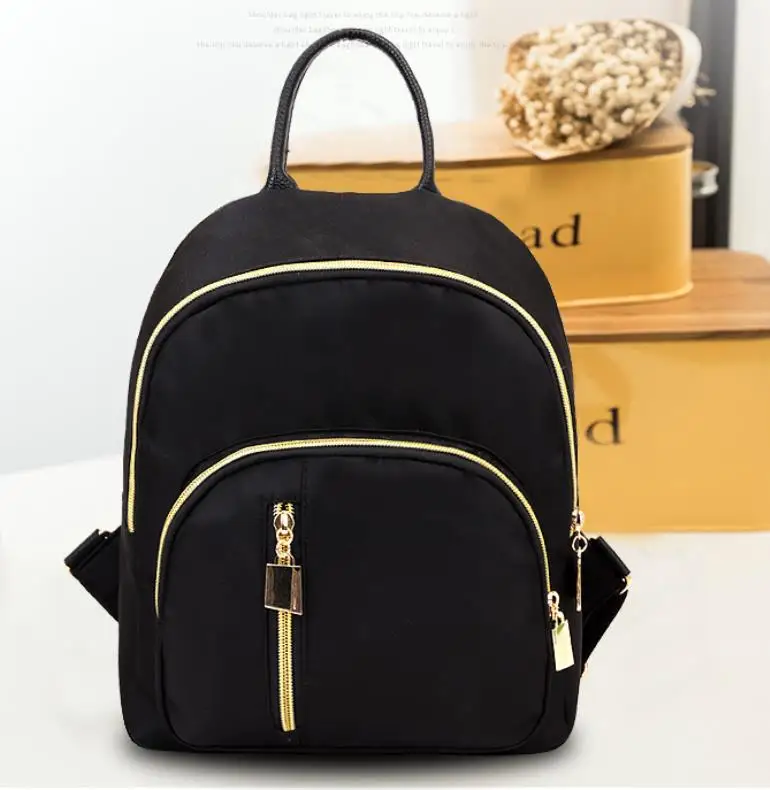 New Women's Fashion Girl School Bag Multi-function Small Backpack Cute Backpack Satchel Women Shoulder Rucksack Black