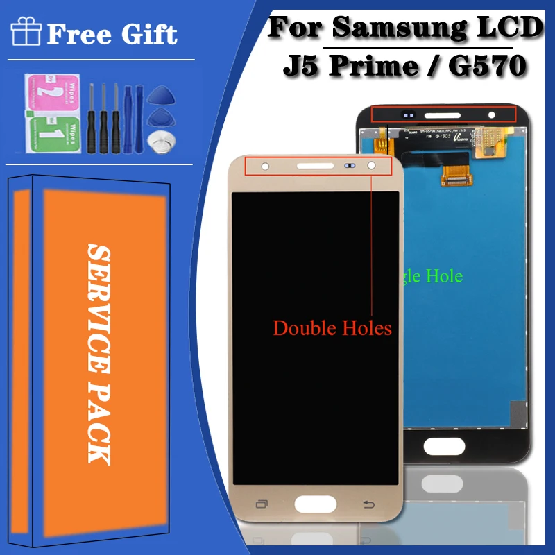 

Original 5.0" LCD Digitizer For Samsung Galaxy J5 Prime G570 G570F On5 2016 G5700 Display Touch Screen Assembly+service package