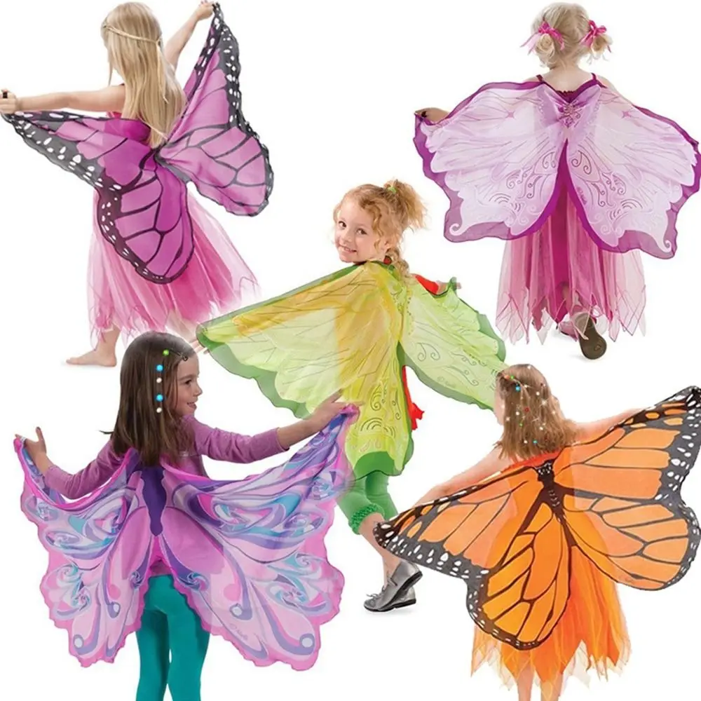 

Mask Butterfly Wings Cape Fashion Chiffon Performance Elf Angel Wings Cloak Stage Costumes Cosplay Butterfly Costume Girl