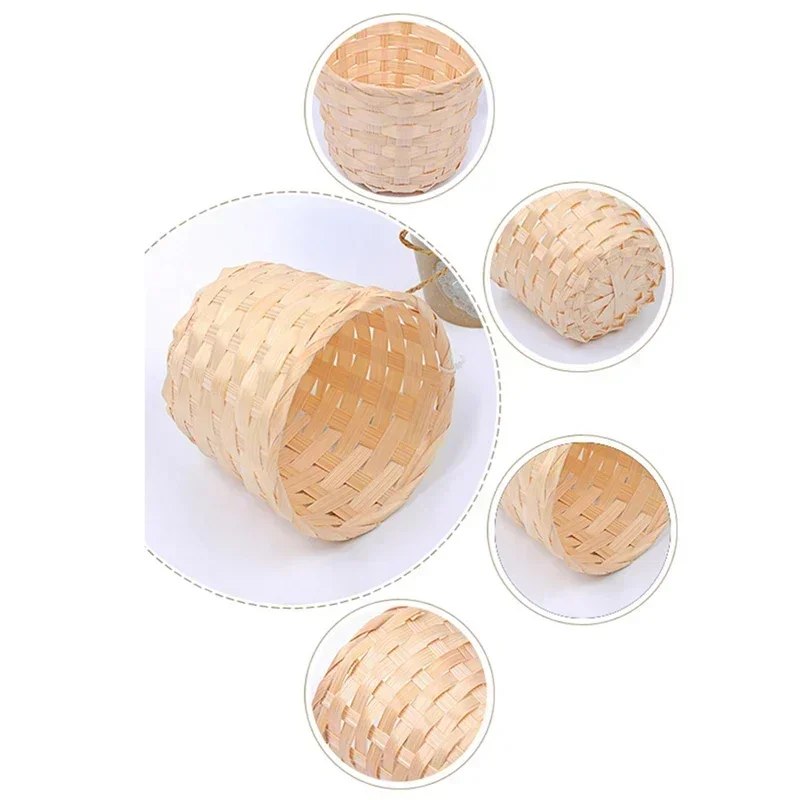 Бамбуковый садовый цветочный горшок ручной работы соломенный лоскутный