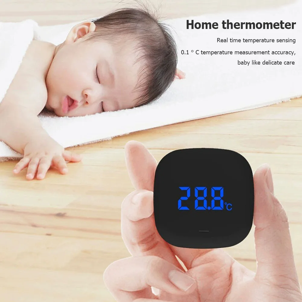 

Электронный термометр с цифровым светодиодным дисплеем, высокоточный комнатный термометр с аккумулятором, монитор температуры для гостин...