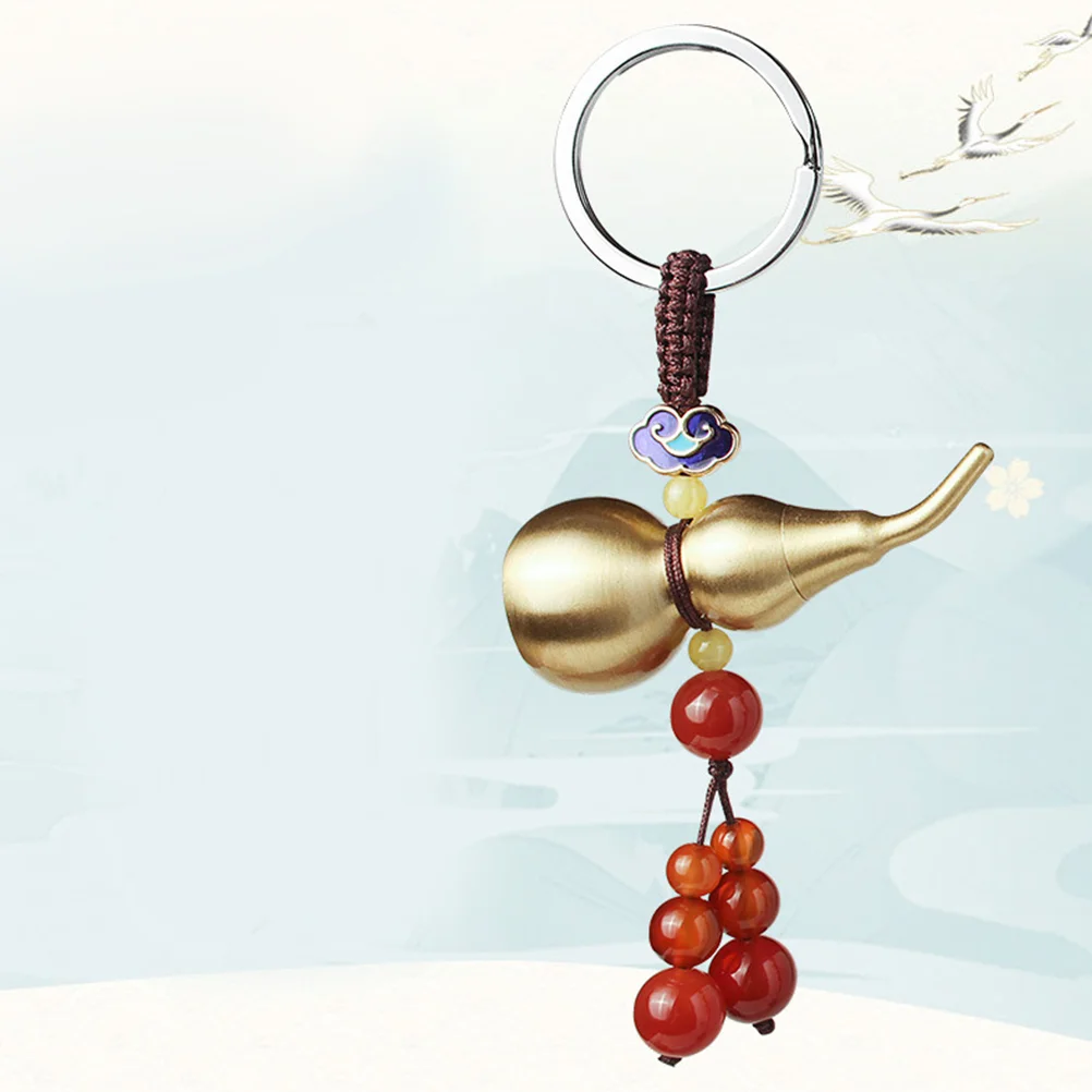

1 Pc Car Gourd Pendant Blessing Red Agate Trinket Hanging Pendant for Vehicle Car