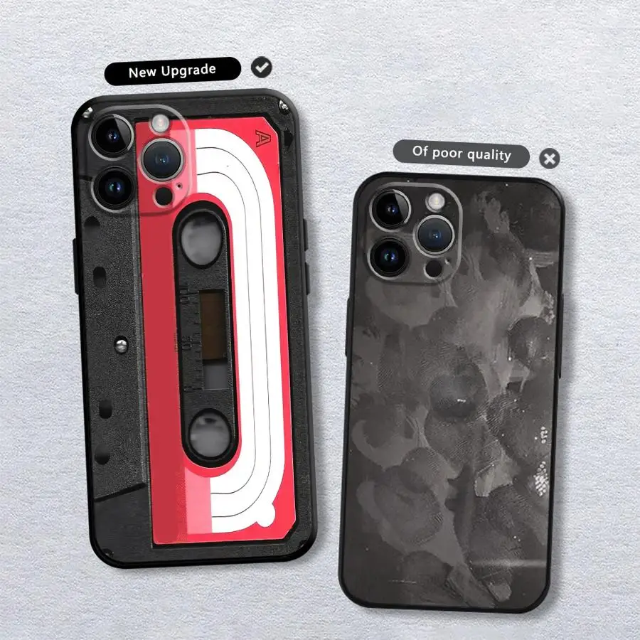 Фото Винтажный чехол-кассета для Apple iPhone 17 Pro Max, 16, 11, 17e, 14, 13, XR, XS MAX, 12, Air, 15 Pro, 7, 8 №3