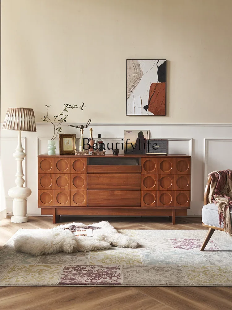 Zhonggu сервант из цельного дерева для гостиной дома французского ретро боковой