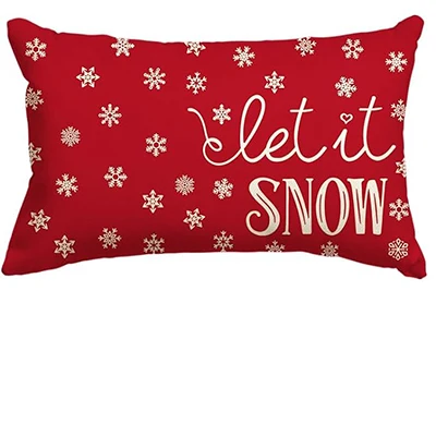 

Льняная декоративная наволочка Hello Winter 30x50 см