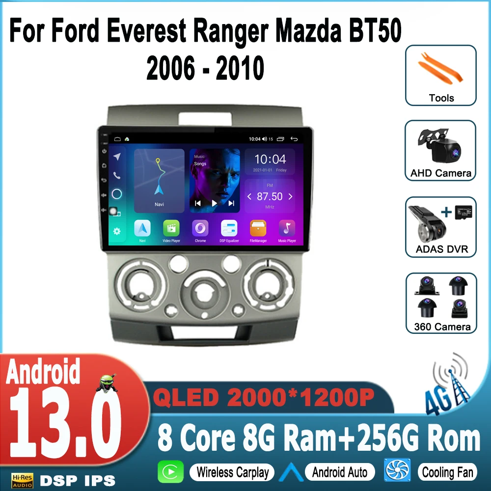 

9" Android Car Radio For Ford Everest Ranger Mazda BT50 BT-50 2006 - 2010 GPS Navi Multimedia Player Stereo Screen Head Unit