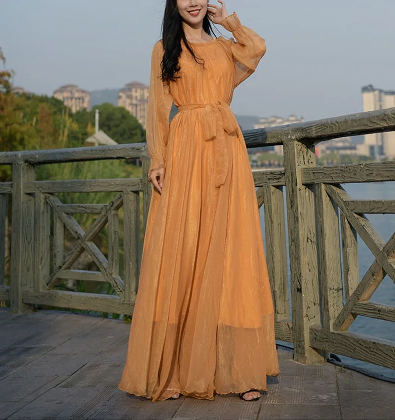 Summer Female Clothing Loose Belt Boho Maxi Dress Beach Party Bridesmaid Long Dress Travel photo Muslim Abaya Arab Robe 2023