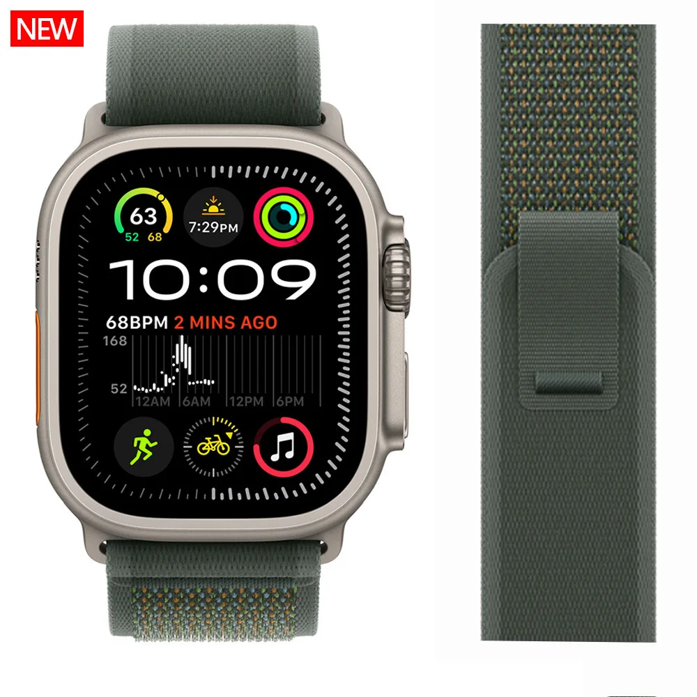 Фото Trail Loop Для Apple Watch ultra 2 Ремешок 49 мм 44 мм 40 мм 45 мм 41 мм 42 мм 38 корреа браслет iWatch series 7 6 se 8 9 10 46 мм ремешки №2