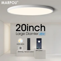 marpou 20inch 48w smart lamp led ceiling lamp app remote control dimmable indoor lighting for living room %e2%80%8bled lights for room