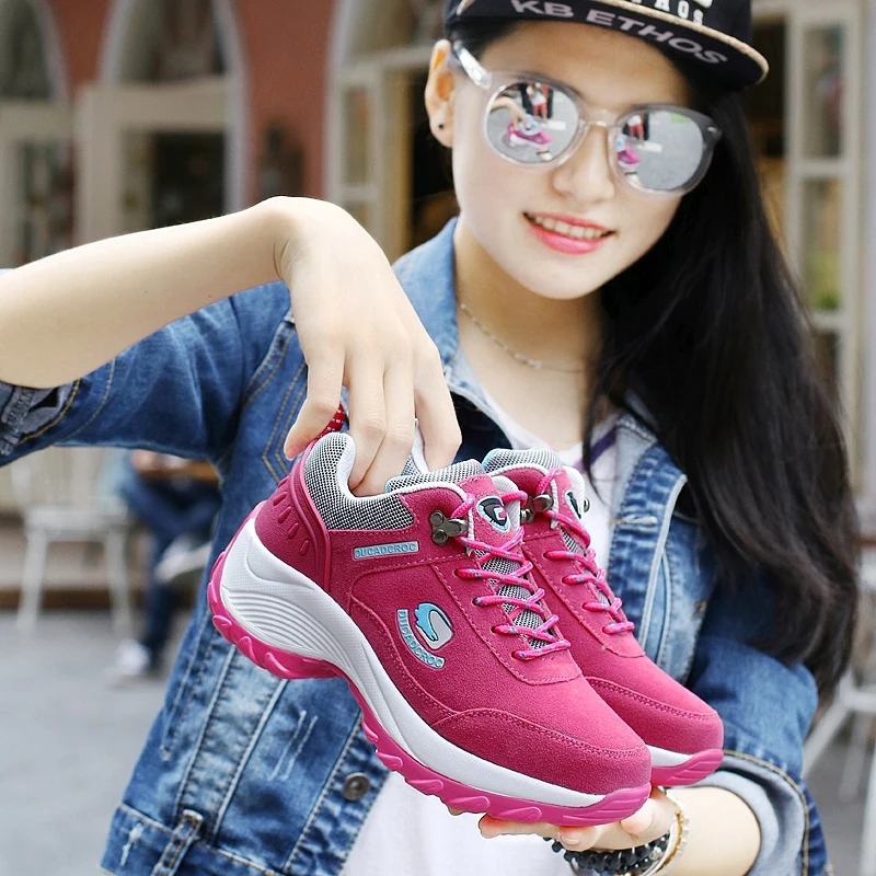 

Women's winter sports shoes, new 2021, fluffy outdoor platform light sports shoes, large 42