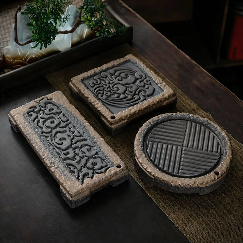 

Японский ретро керамический поднос для чая кунг-фу, поднос для сухого замачивания, позолоченный поднос для чая, для хранения воды, тип чая