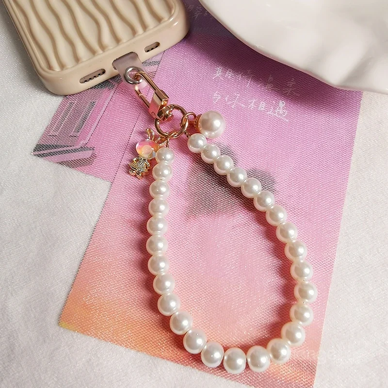 Драгоценный камень кролик жемчуг подвеска зажим для мобильного телефона ремешок