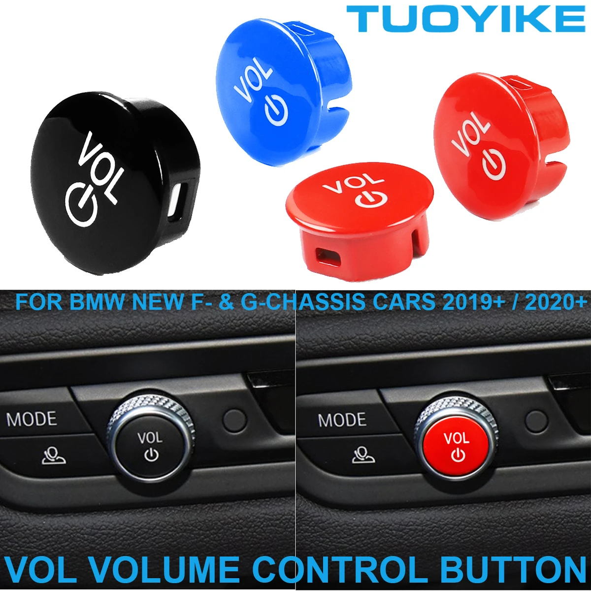 Car VOL Volume Control Knob Button Trim For BMW G42 G20 X5 G05 X6 G06 X7 G07 Z4 G29 X3 G01 X4 G02 X3M F97 X4M F98 M3 M4 M8 G14