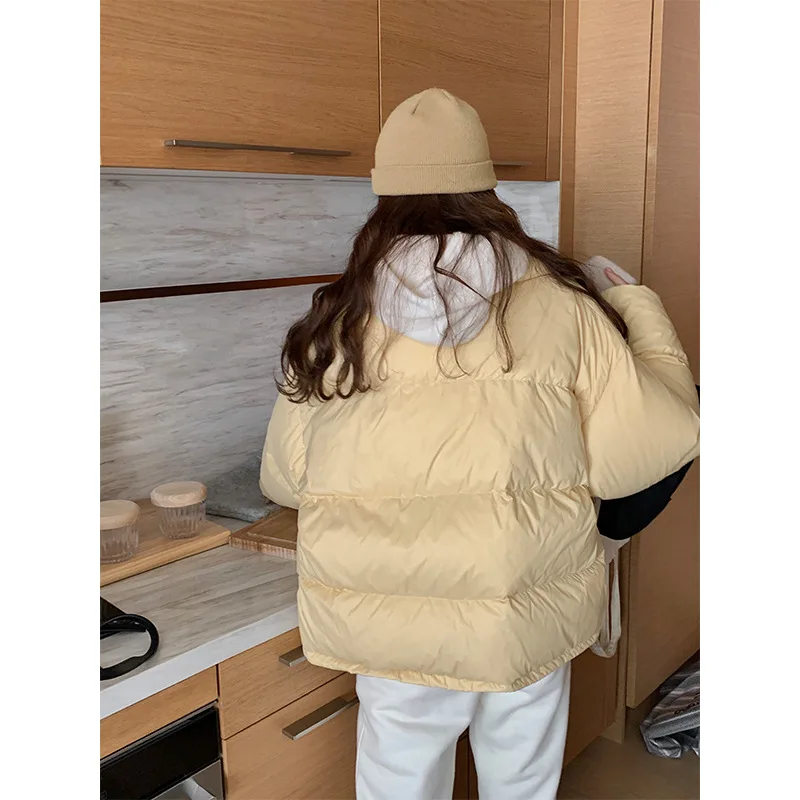 White Duck Down Thickened Down Jacket Female 2022 Winter New Standing Collar Jacket