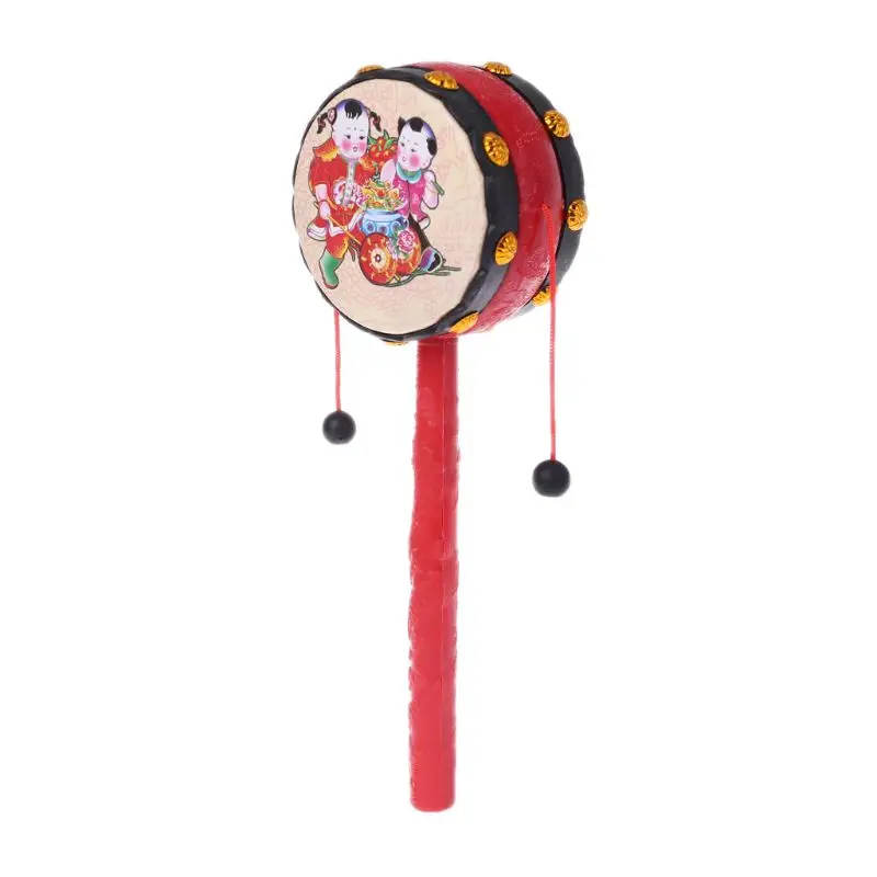 

Вращающаяся погремушка барабан обезьяна барабан китайская детская игрушка подарок 40JC