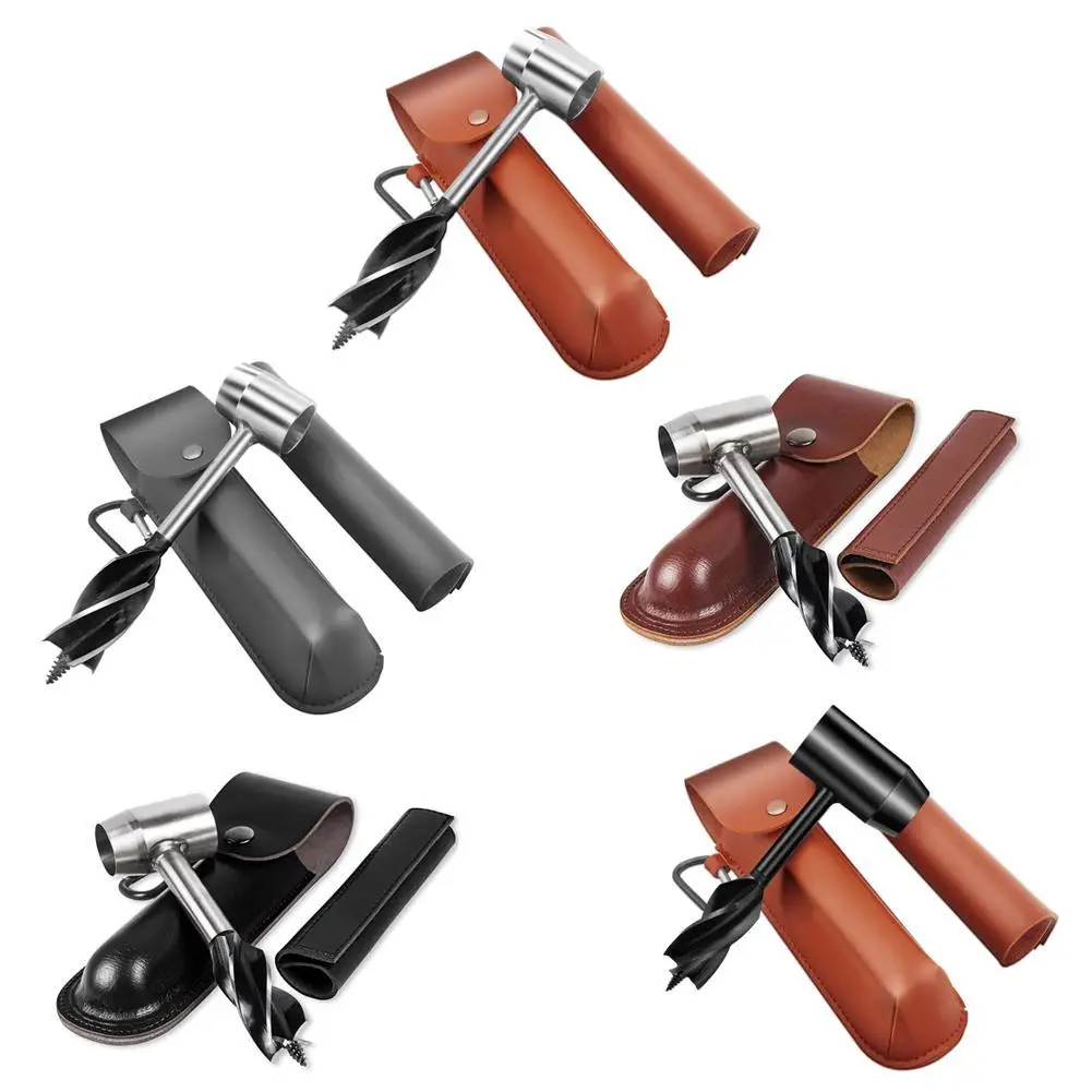 

Auger Drill Bits Outdoor Survival Punch Tool Camping Bushcraft Manual Hole Maker Wrench Wood Drill Core Woodworking