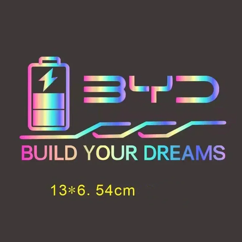 

Laser Car Stickers for BYD Series Atto 3 Yuan Plus Dolphin Seagull Seal Song Plus EV Han Qin13x7cm Car Charging Port Sticker