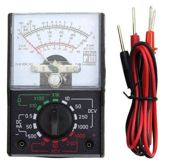 

1PC Dc/Ac 250V 1000V Voltmeter 250ma Ammeter Meter Analog Multimeter Tester Mf-110a Portable Voltmeter Ammeter Multi Meter Teste