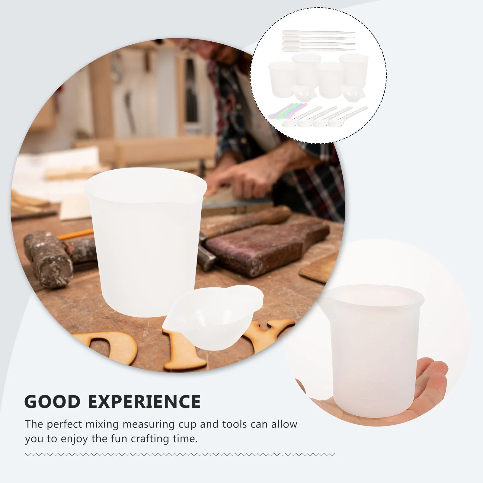 Resin Jewelry Molds Silicone Measuring Cups Cooking Mixing Tools Making Supplies Kit