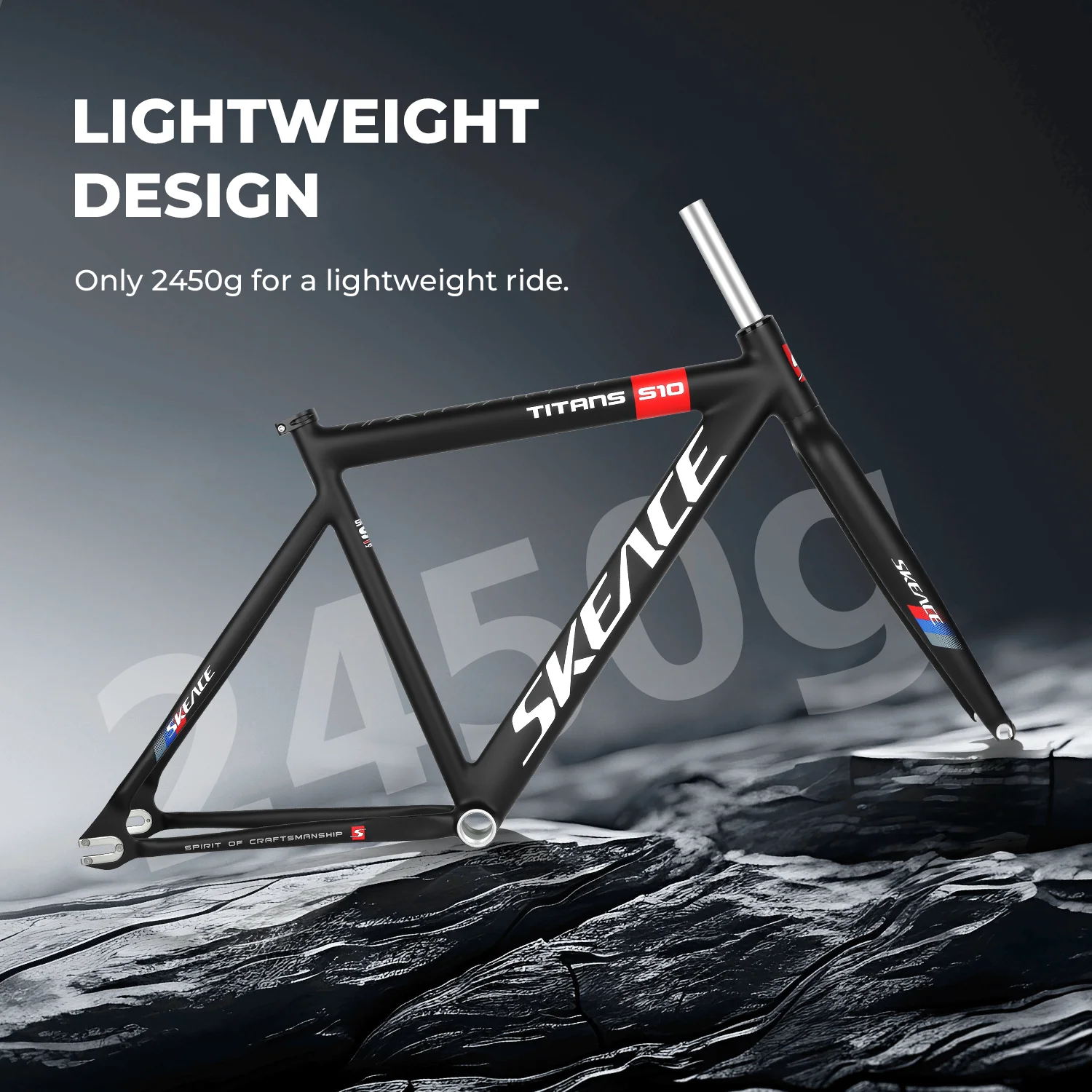 Комплект рамы SKEACE 700C Fixie из алюминия 6061 для трекового велосипеда, BB68, под ободные тормоза, задняя втулка 120 мм, рама для фикс-гир велосипеда, подседельный штырь 27.2 мм (art.: 3920da1ca493e) - 3920da1ca493e
