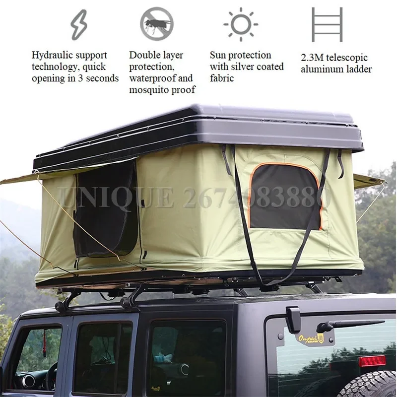 Палатка на крышу автомобиля с твердым корпусом ветрозащитная водонепроницаемая