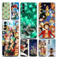 clear phone case for samsung galaxy s20 s21 fe s10 s9 s22 plus ultra s10e lite cases soft cover anime one piece zoro luffy hot