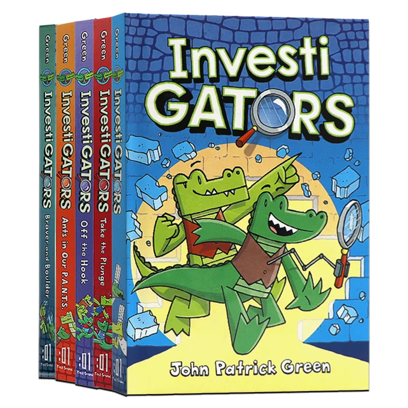 5PCS Investi Gators Boxed Set Full-color Hardcover Picture Book Comic Storybook Bridge Chapter Reading Puzzle Detective