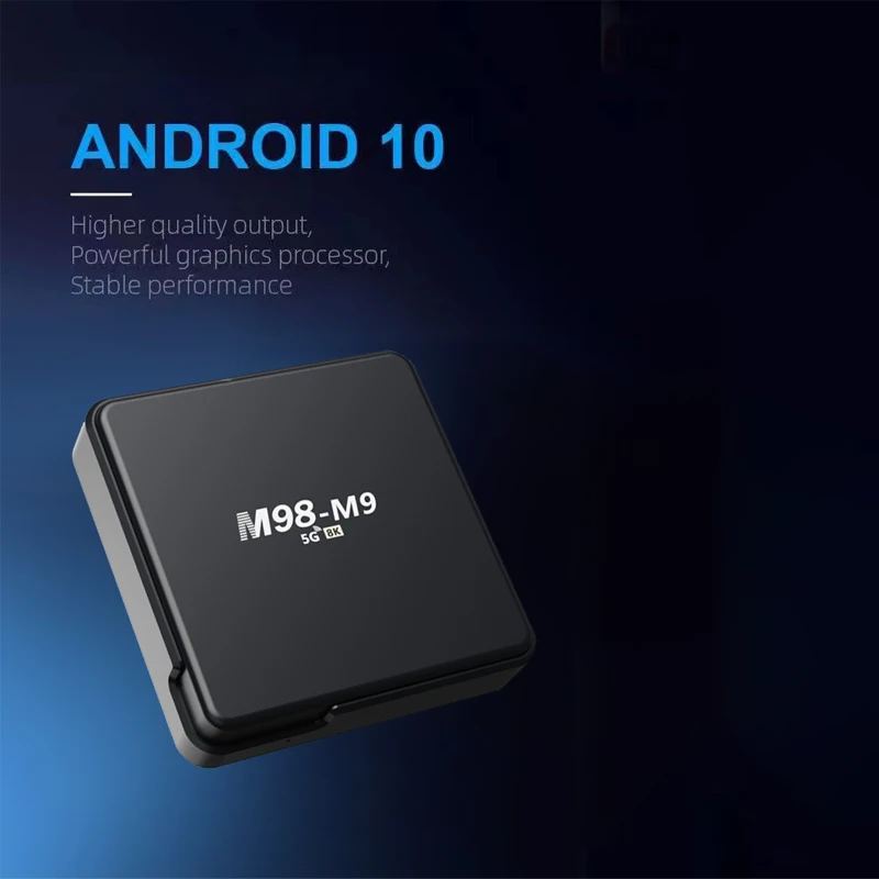 Smart Tv Box M98-m9 Android 10 Двухдиапазонный Четырехъядерный Процессор Wi-fi 4g/5g Hd 4k