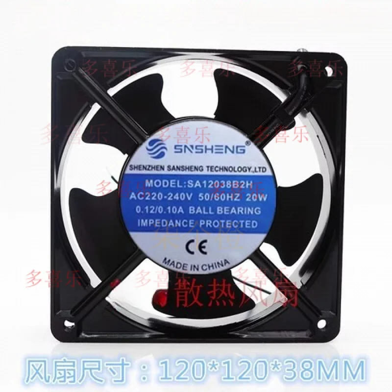 Фото EE для SNSHENG SA12038B2H AC220V/240V 20W 0.12/0.10A Осевой охлаждающий вентилятор №1