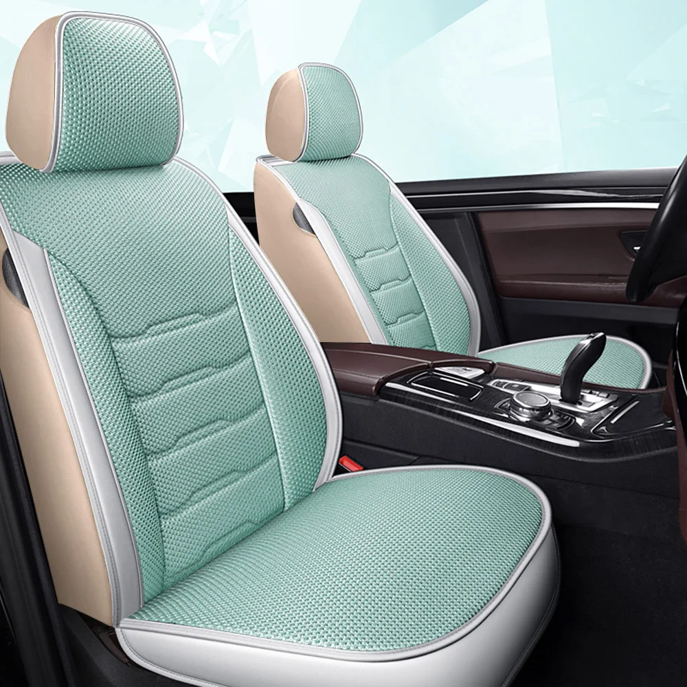 

Quality Artificial Leather+Ice Silk Car Seat Cover Set for Jeep Grand Cherokee Wrangler JK Renegade Compass Patriot Liberty