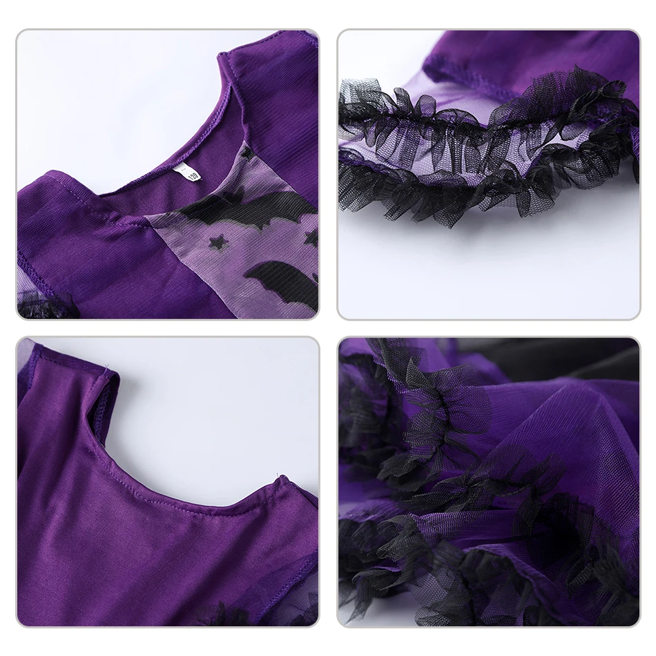 Костюм вампира Диснея для девочек маленьких детей яркий узор сумо с платком