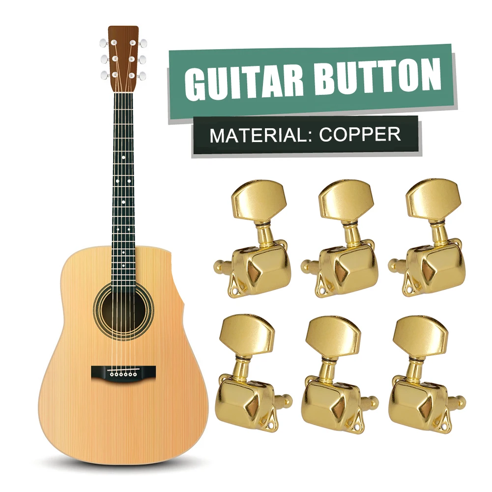 

6 шт., колышки для гитары, тюнер, головки для акустической электрогитары